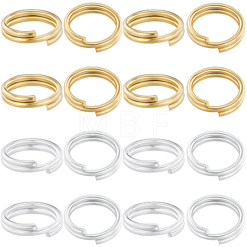 Beebeecraft 80Pcs 2 Colors Brass Split Rings KK-BBC0014-04A-1