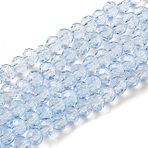 Transparent Baking Paint Glass Beads Strands DGLA-A034-T4mm-D13-1