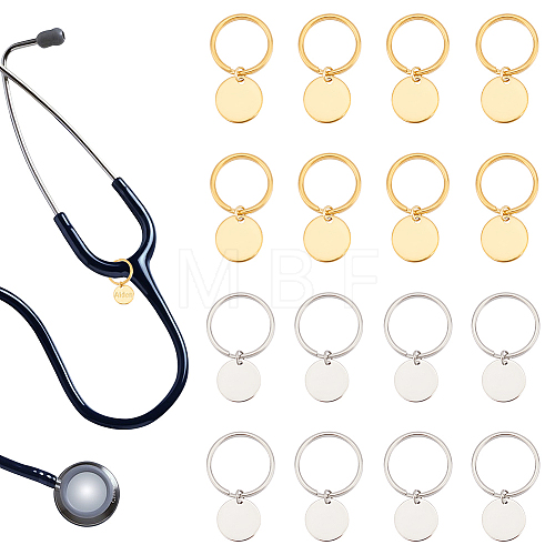 304 Stainless Steel Stethoscope Tag Pendant Decoration HJEW-UN00001-1