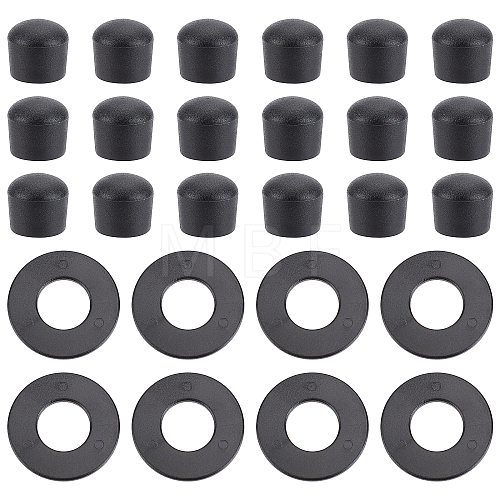 20Pcs Flat Round ABS Plastic Washers FIND-CA00004-79-1
