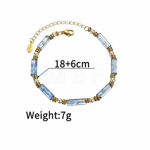 Golden Malachite Natural Pearl Bracelet Dopamine Fashion Simple Girlfriend Bracelet MG9989-7-1