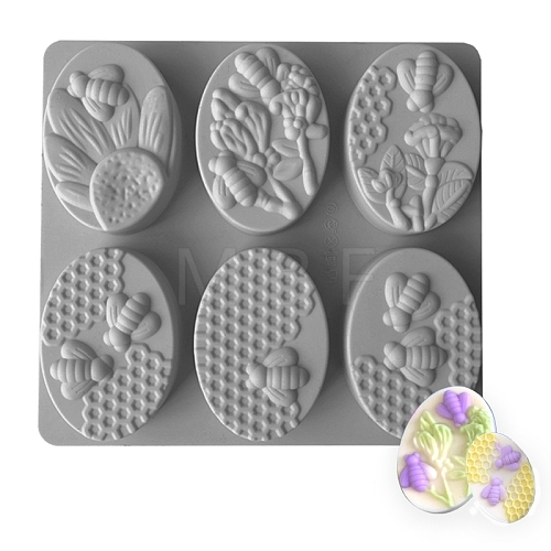 6 Cavities Food Grade Silicone Soap Molds PW-WG1EA56-01-1