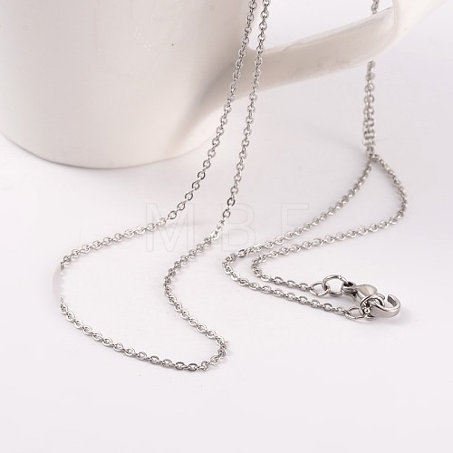 Tarnish Resistant 304 Stainless Steel Cable Chain Necklaces NJEW-JN01526-01-1