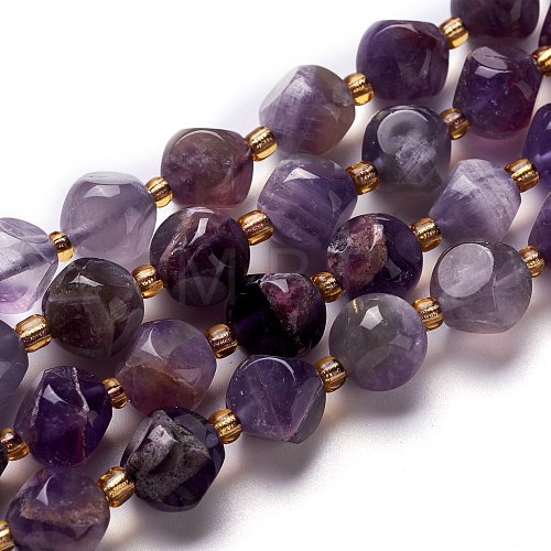 Natural Amethyst Beads Strand G-M367-28B-1