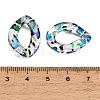 UV Plating Printed Transparent Acrylic Beads AC-CBAEEF4-22-3