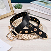 Black PU Imitation Leather Chain Belts AJEW-WH20070-318A-4