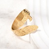 201 Stainless Steel Cuff Open Rings RJEW-Z141-01G-2