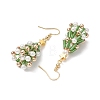 Glass Dangle Earrings EJEW-TA00441-4