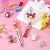 10Pcs 10 Styles Silicone Beads SIL-TA0003-40-7