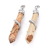 Natural Picture Jasper Big Pointed Pendants G-F696-B02-2