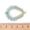 Glass Seed Beaded Pendnats PALLOY-MZ01361-02-3