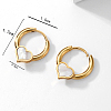 Elegant Heart Stainless Steel Hoop Earrings PA2718-4