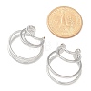 Brass Cuff Earrings for Women EJEW-U036-03P-5