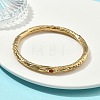 Artisan Engraved 304 Stainless Steel Rhinestone Bangles for Women BJEW-D456-01G-01-2