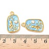 304 Stainless Steel Enamel Octopus Pendants STAS-I346-05G-04-3