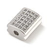 Brass Micro Pave Clear Cubic Zirconia Beads KK-G493-36P-2