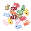 Baking Paint Glass Enamel Beads LAMP-D303-04-1