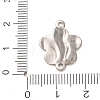 304 Stainless Steel Textured Links Connector Charms STAS-K302-02G-P-3