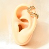 304 Stainless Steel Rhinestone Cuff Earrings EJEW-L313-04G-3