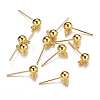 Brass Ball Post Ear Studs LS-EC254-G-1