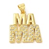 Brass Micro Pave Clear Cubic Zirconia Pendants FIND-Z041-11B-1