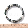 Rectangle Natural Tree Agate Beads Stretch Bracelets for Women Men BJEW-Z149-01C-5