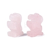 Natural Rose Quartz Horse Figurine DJEW-N005-01C-1