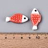 Hand Painted Fish Shaped Porcelain Beads PORC-N013-06C-4