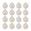 Golden Plated Alloy Charms LS-X-ENAM-S118-01J-2