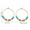 Bohemian Colorful Natural Stone Beaded Hoop Earrings for Women TC8754-8-1