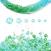 6 Styles Gradient Color Transparent Painted Glass Beads Strands DGLA-YW0001-28Q-1