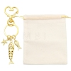 Ocean Brass Micro Pave Cubic Zirconia & Alloy Keychains KEYC-YW00273-1