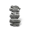 Retro Word Be Wise Be Brave Be Tricky Alloy Brooches for Backpack Clothes JEWB-V004-01B-1