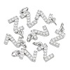 SHEGRACE Brass Micro Pave Clear Cubic Zirconia Pendants XGRQ29809-394P-Z-1