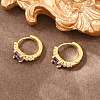 Brass Micro Pave Cubic Zirconia Hoop Earrings KK-Z166-12G-01-3