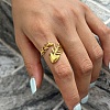 Ocean 304 Stainless Steel Cuff Open Rings SA-CBA183D-12G-1