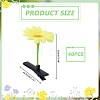 40Pcs Sunflower Resin & Iron Alligator Hair Clips PHAR-ME0001-03-2