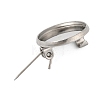 304 Stainless Steel Brooch Cabochon Settings STAS-E547-08B-P-3