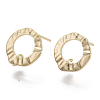 Brass Stud Earring Findings X-KK-T056-01G-NF-3