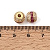 925 Sterling Silver Pave Deep Pink Cubic Zirconia Beads SE-CBAF1B2-12A-G-2