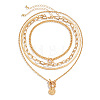 Gothic Alloy with Iron Pendant Multi Layered Chain Necklaces for Women FS-WG9D473-04-2