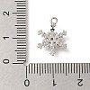 Christmas Theme Brass Micro Pave Cubic Zirconia Charms KK-P278-06P-3