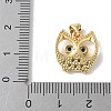 Brass Micro Pave Cubic Zirconia Pendants KK-A252-23G-3