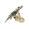 Dragon Alloy Open Cuff Rings for Women Men RJEW-A045-02AB-1