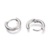 201 Stainless Steel Huggie Hoop Earrings EJEW-O095-05-08-3
