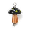 304 Stainless Steel with Handmade Bumpy Lampwork Pendants LA-CBA4231-01D-P-1
