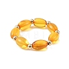 Natural Amber Finger Rings for Women RJEW-JR01087-02-3