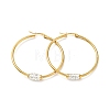 Crystal Rhinestone Tube Beaded Hoop Earrings EJEW-D279-11G-01-1