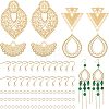 Unicraftale DIY Filigree Dangle Earring Making Kit DIY-UN0003-34-1