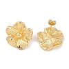 201 Stainless Steel Flower Stud Earrings EJEW-I309-06G-2